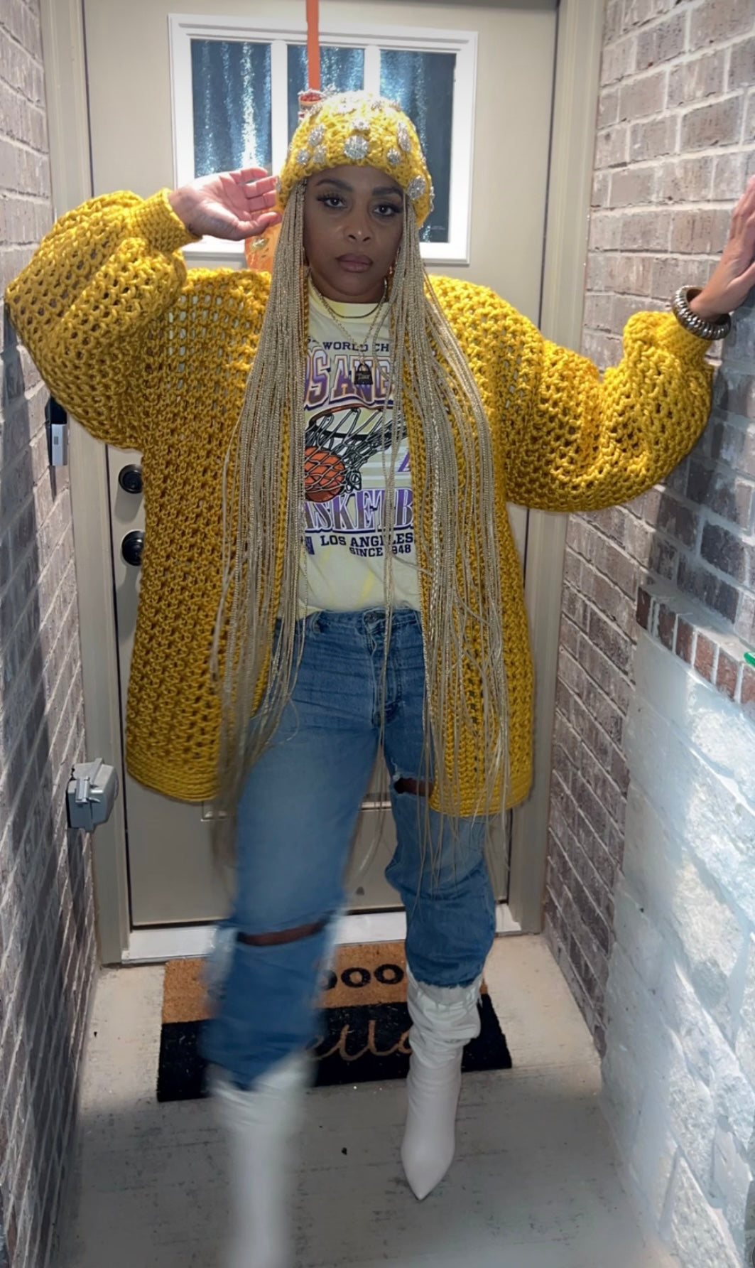 Richie Rich Auntie Set ( Hat + Cardigan )